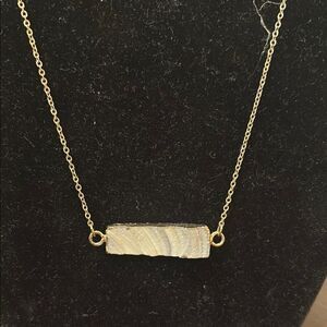 Sparkly Stone Bar Necklace